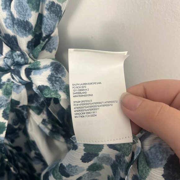 Club Monaco Zaydie Asymmetrical Wrap Dress green blue white size 2 going out - Picture 6 of 9